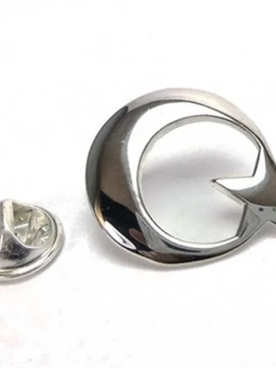 Gümüş Ay Yıldız Büyük Boy Rozet