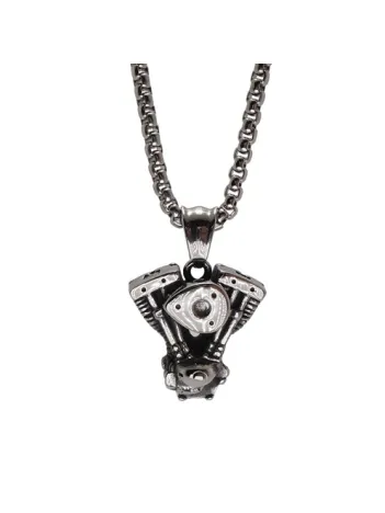 OttoMan V Motor Bloğu Çelik Erkek Kolye Zincir