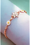Rose Rengi Nergis Çiçeği Zirkon Taşlı Gümüş Bileklik Rose Rengi Nergis Çiçeği Zirkon Taşlı Gümüş Bileklik