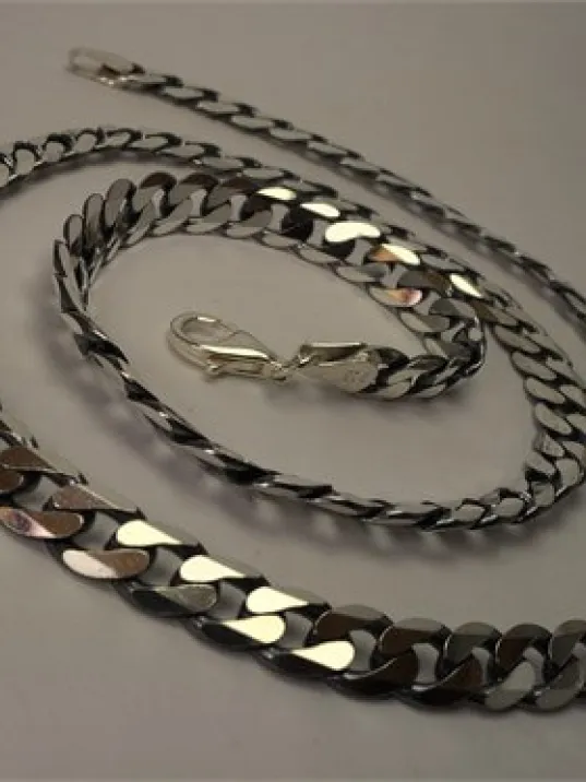 Oksi̇tli̇ Gurmet Erkek Gümüş Kolye Zi̇nci̇r Kalin Model Oksi̇tli̇ Gurmet Erkek Gümüş Kolye Zi̇nci̇r Kalin Model