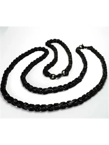 Erkek Çelik Zincir Kolye + Bileklik Set