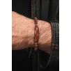 Erkek Kadın Doğal Taş Bileklik - Kırmızı Jasper Doğal taş Çelik Halat Ve Çelik Klipsli Bileklik Erkek Kadın Doğal Taş Bileklik - Kırmızı Jasper Doğal taş Çelik Halat Ve Çelik Klipsli Bileklik