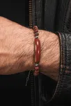 Erkek Kadın Doğal Taş Bileklik - Kırmızı Jasper Doğal taş Çelik Halat Ve Çelik Klipsli Bileklik Erkek Kadın Doğal Taş Bileklik - Kırmızı Jasper Doğal taş Çelik Halat Ve Çelik Klipsli Bileklik