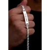 Erkek Gümüş Bileklik - 7mm İsim Yazılabilir Parlak Euro Kral Gümüş Bileklik Erkek Gümüş Bileklik - 7mm İsim Yazılabilir Parlak Euro Kral Gümüş Bileklik