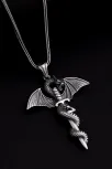 Erkek Gümüş Kolye - Game Of Thrones Ejderha Figürlü Gümüş Erkek Kolye