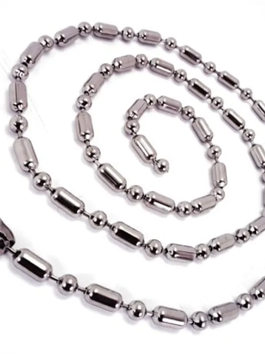 Orta Kalınlıkta Bambu Paslanmaz Çelik Erkek Kolye Zincir Orta Kalınlıkta Bambu Paslanmaz Çelik Erkek Kolye Zincir