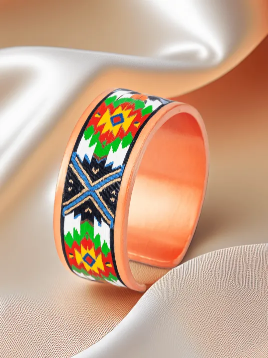 Kadın Bakır Yüzük - Flower Model Özel Baskı Metal Kutu Ve Kuvars Taşı Kadın Bakır Yüzük - Flower Model Özel Baskı Metal Kutu Ve Kuvars Taşı