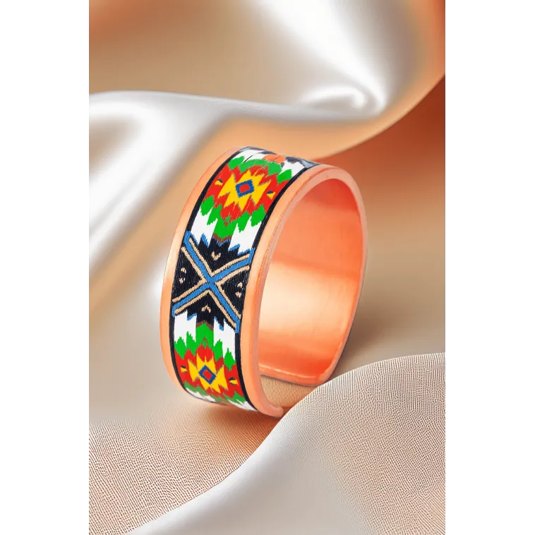 Kadın Bakır Yüzük - Flower Model Özel Baskı Metal Kutu Ve Kuvars Taşı Kadın Bakır Yüzük - Flower Model Özel Baskı Metal Kutu Ve Kuvars Taşı