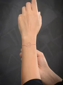 Rose Yaşam Çiçeği Model 3 Kadın Gümüş Bileklik Gblysmccgm3-ros