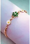 Rose Rengi Nergis Çiçeği Zirkon Taşlı Gümüş Bileklik Rose Rengi Nergis Çiçeği Zirkon Taşlı Gümüş Bileklik