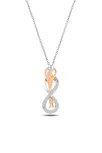 Rose Renk Balerin ve Sonsuzluk Motifli Gümüş Kadın Kolye GKLSNSZLKB1-ROS Rose Renk Balerin ve Sonsuzluk Motifli Gümüş Kadın Kolye GKLSNSZLKB1-ROS