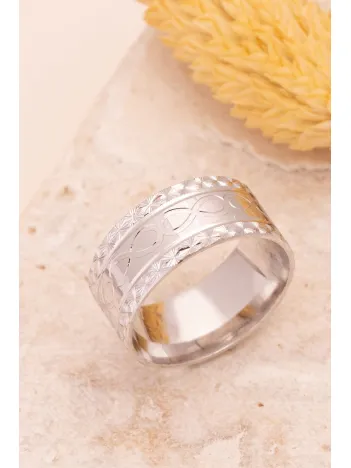 Alesia Tek Gümüş Alyans Yüzük Söz Nişan Yüzükleri Özel Ahşap Kutulu