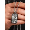 Steel Tag Burma Zincir Erkek Kolye - Asker Künyesi Desenli, Dövme Sanatı Uygulamalı, Paslanmaz Çelik Steel Tag Burma Zincir Erkek Kolye - Asker Künyesi Desenli, Dövme Sanatı Uygulamalı, Paslanmaz Çelik