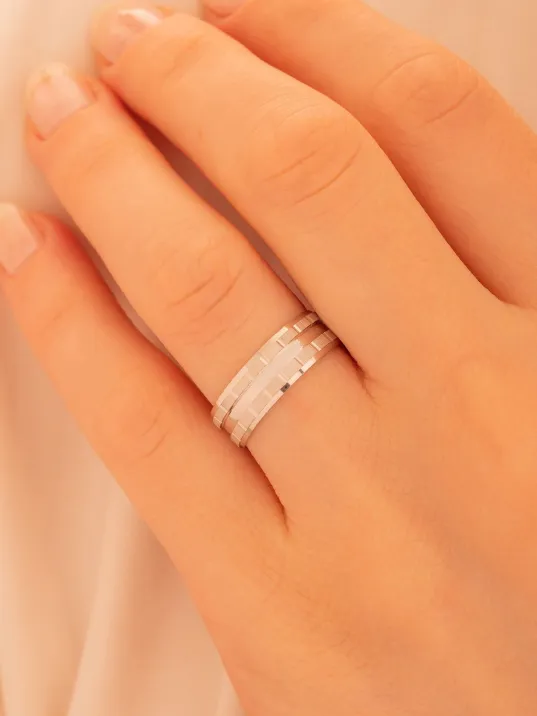 Titanik Model Erkek Gümüş Tek Alyans Yüzük Nişan Söz Yüzükleri