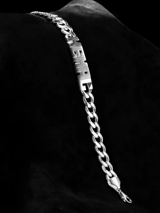 Erkek Gümüş Bileklik - Kesme Harf El İşçiliği İsim Yazılı 925 Ayar Gümüş Erkek Bileklik Erkek Gümüş Bileklik - Kesme Harf El İşçiliği İsim Yazılı 925 Ayar Gümüş Erkek Bileklik