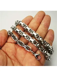 Erkek Çelik Kolye Zincir 7,5MM Kalın Model