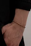 Erkek Çelik Bileklik - Rose Altın Kaplama Sarp Model Erkek Bileklik