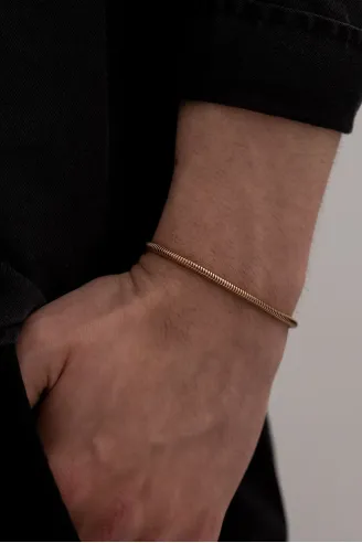 Erkek Çelik Bileklik - Rose Altın Kaplama Sarp Model Erkek Bileklik