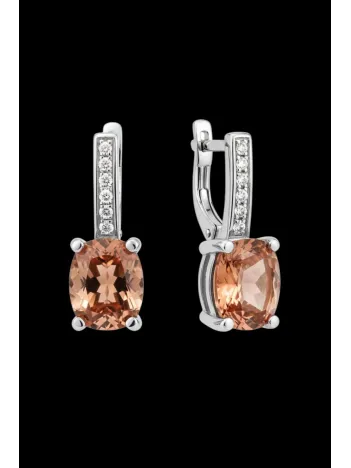 Kadın Gümüş Küpe - Baget Zultanit Taşlı Tektaş Model Küpe