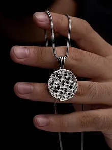 İsmi Azam Ve Yedi Ayetler Vefki Çift Taraflı Erkek Gümüş Kolye İsmi Azam Ve Yedi Ayetler Vefki Çift Taraflı Erkek Gümüş Kolye