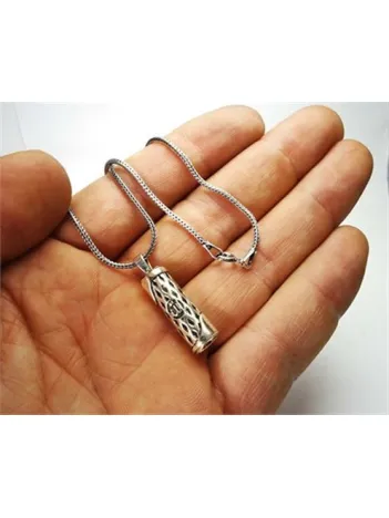 Allah Yazılı Cevşen Gümüş Erkek Kolye Zincir