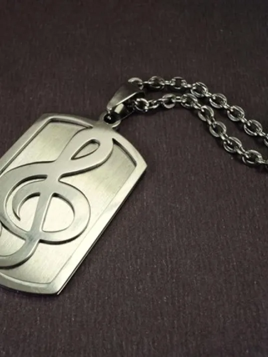 OttoMan Sol Anahtarı Çelik Erkek Kolye Zincir