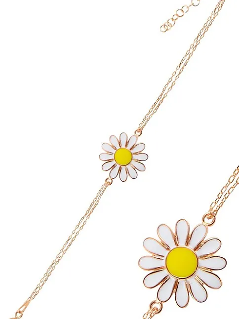 Rose Papatya Model Kadın Gümüş Bileklik GBLPPTYMDL1-ROS