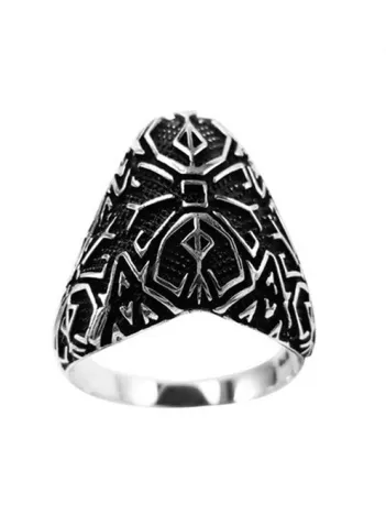 Gümüş Labirent Zihgir Okçu Erkek Yüzüğü