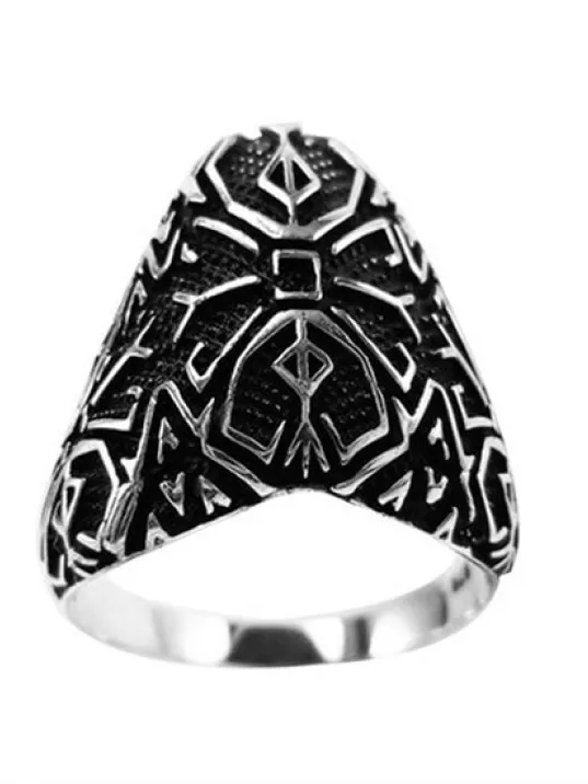 Gümüş Labirent Zihgir Okçu Erkek Yüzüğü