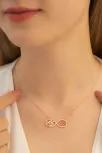Kadın Gümüş Kolye - Kadın Atatürk Imzalı Sonsuzluk Kolyesi Rose Renk Kadın Gümüş Kolye - Kadın Atatürk Imzalı Sonsuzluk Kolyesi Rose Renk