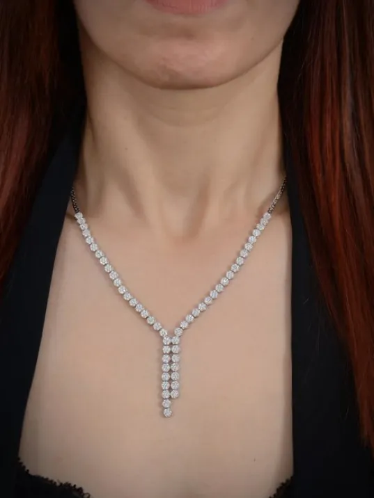 Almira Bayan Gümüş Su Yolu Set - Kolye, Bileklik, Küpe, Yüzük