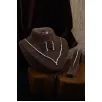 Dolunay Bayan Zirkon Taşlı Gümüş Su Yolu Set - Kolye, Bileklik, Küpe, Yüzük Dolunay Bayan Zirkon Taşlı Gümüş Su Yolu Set - Kolye, Bileklik, Küpe, Yüzük