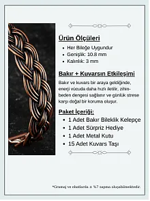 Erkek Bakır Bileklik - Örgü Model Erkek Kelepçe Bileklik Bilezik