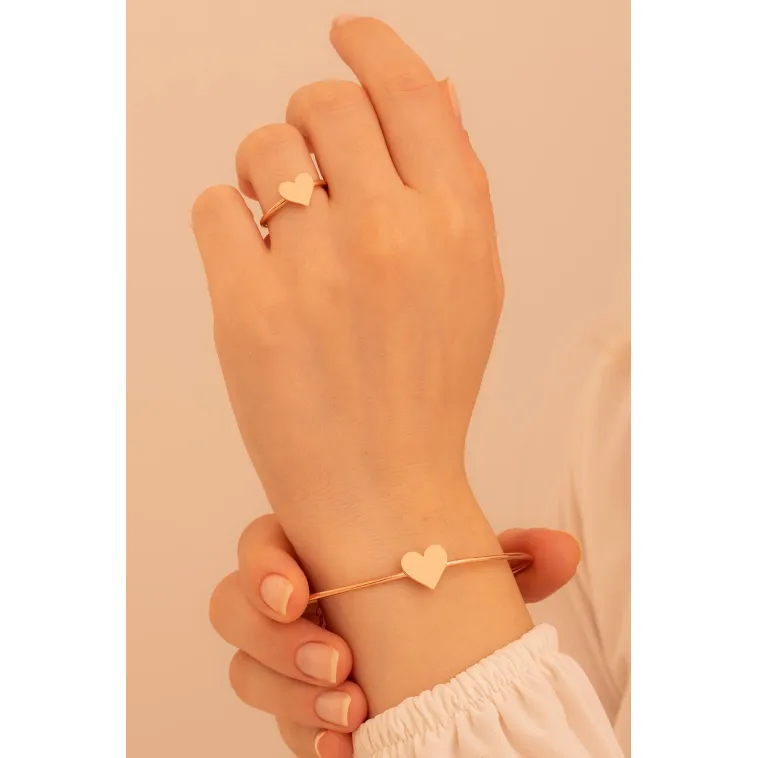 Kadın Gümüş Set - El İşçiliği Rose Kaplama Kalp Motifli Kadın Set Kadın Gümüş Set - El İşçiliği Rose Kaplama Kalp Motifli Kadın Set