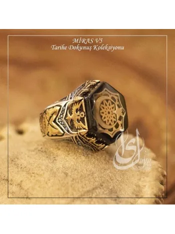 İslam Usta Tasarımı Miras Model 5 Gümüş Erkek Yüzük