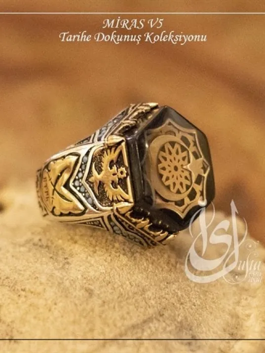 İslam Usta Tasarımı Miras Model 5 Gümüş Erkek Yüzük