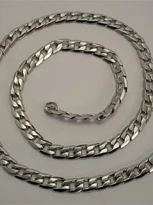 Çizgili Gurmet Paslanmaz Çelik Erkek Kolye Zincir