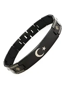 OttoMan Ayyıldız Selçuklu Kartalı Çelik Erkek Bileklik