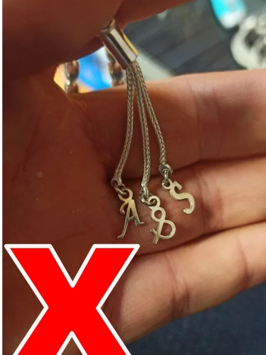 Tespih Püskülü İçin Gümüş Harf ve Şekil