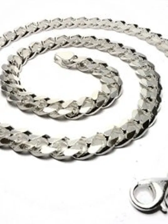 GURMET ERKEK GÜMÜŞ KOLYE ZİNCİR KALIN MODEL 9mm GURMET ERKEK GÜMÜŞ KOLYE ZİNCİR KALIN MODEL 9mm
