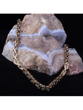 Erkek Paslanmaz Sarı Çelik Kolye