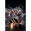Kadın Bakır Bileklik Yüzük Set - Mistik Topaz Ağaç Kabuğu Model İnce Metal Kutu Kuvars Taşlı Set Kadın Bakır Bileklik Yüzük Set - Mistik Topaz Ağaç Kabuğu Model İnce Metal Kutu Kuvars Taşlı Set