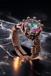 Kadın Bakır Bileklik Yüzük Set - Mistik Topaz Ağaç Kabuğu Model İnce Metal Kutu Kuvars Taşlı Set Kadın Bakır Bileklik Yüzük Set - Mistik Topaz Ağaç Kabuğu Model İnce Metal Kutu Kuvars Taşlı Set