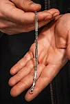 Erkek Kral Gümüş Bileklik Künye Özel Tasarım Silindir Parçalı 3,5mm