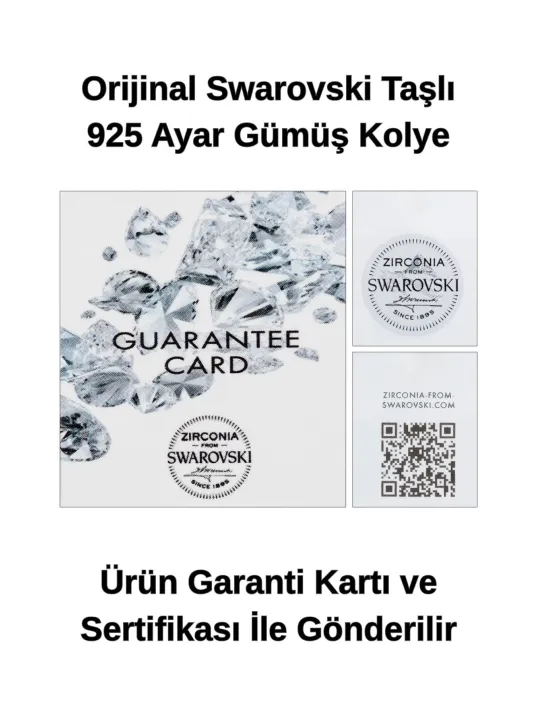 Kadın Gümüş Kolye - Swarovski Taşlı Zirconia Yıldız Motifli Kadın Kolye