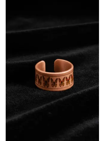 Kadın Bakır Yüzük - Zodia Model Özel Baskı Yüzük