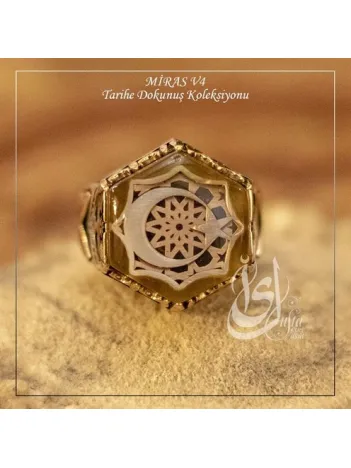 İslam Usta Tasarımı Miras Model 4 Gümüş Erkek Yüzük