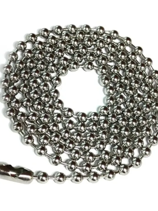 Orta Kalınlıkta Top Paslanmaz Çelik Erkek Kolye Zincir CKLTOPZİNCR-GMS