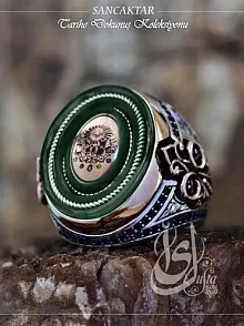 İslam Usta Tasarımı Sancaktar Gümüş Erkek Yüzük
