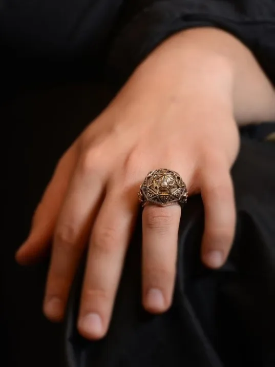 Saklı Camii Model Koleksiyonluk Erkek Gümüş Yüzük